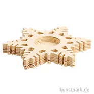 Artikelbild des Artikels “Teelichthalter Schneeflocke, Holz, 150 x 150 x 18 mm “
