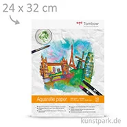 Artikelbild des Artikels “Tombow Aquarellblock, 15 Blatt, 300g, 24x32 cm “