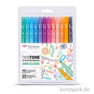 Artikelbild des Artikels “Tombow Doppelfasermaler TwinTone, 12 Stifte Set - Pastellfarben “