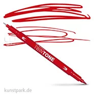 Artikelbild des Artikels “Tombow Doppelfasermaler TwinTone Einzelstift | Strawberry Red“