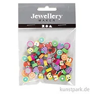 Artikelbild des Artikels “Tonperlen - Früchte, 10 mm, Lochgröße 1,5 mm, 60 Stück “