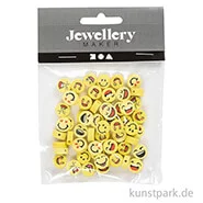 Artikelbild des Artikels “Tonperlen - Smiley, 10 mm, Lochgröße 1,5 mm, 60 Stück “