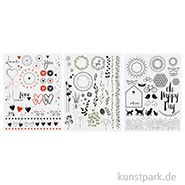 Artikelbild des Artikels “Transfer Rub On 3D -  Happy Day, verschiedene Designs, 3 Bogen “