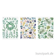Artikelbild des Artikels “Transfer Rub On - Botanical Flowers, verschiedene Designs, 3 Bogen “