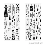 Artikelbild des Artikels “Transferfolie Fische, Boote, Leuchtturm, verschiedene Designs, 2 Bogen “