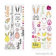 Artikelbild des Artikels “Transferfolie Frohe Ostern, verschiedene Designs, 2 Bogen “