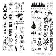 Artikelbild des Artikels “Transferfolie Winter + Christmas, verschiedene Designs, 2 Bogen “