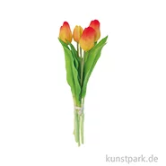 Artikelbild des Artikels “Tulpenstrauß aus Kunststoff, 5er Set, 30 cm, Gelb Orange “