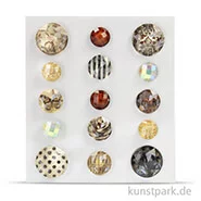Artikelbild des Artikels “Vintage Cabochon-Sticker, selbstklebend, 15 Stück sortiert “