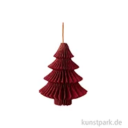 Artikelbild des Artikels “Wabenpapier Tannenbaum mit Hänger, Bordeaux, 10 cm, 4 Stück “