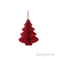 Artikelbild des Artikels “Wabenpapier Tannenbaum mit Hänger, Rot, 10 cm, 4 Stück “