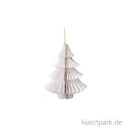 Artikelbild des Artikels “Wabenpapier Tannenbaum mit Hänger, Weiß, 10 cm, 4 Stück “