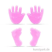 Artikelbild des Artikels “Wachsmotiv - Babyfüße- und Hände, 4 Stück sortiert Babyrosa“