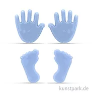 Artikelbild des Artikels “Wachsmotiv - Babyfüße- und Hände, 4 Stück sortiert Hellblau“