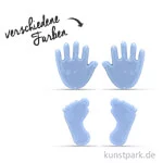 Artikelbild des Artikels “Wachsmotiv - Babyfüße- und Hände, 4 Stück sortiert “