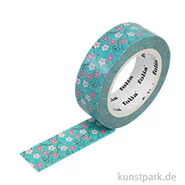 Artikelbild des Artikels “Washi-Tape Blütenranke Blau, 15 mm, 10 m Rolle “