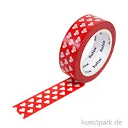 Artikelbild des Artikels “Washi-Tape Herzen Rot, 15 mm, 10 m Rolle “