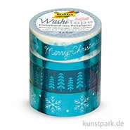 Artikelbild des Artikels “Washi-Tape Hotfoil - EISBLAU, Merry Christmas, 4er Set, je 5 m “