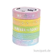 Artikelbild des Artikels “Washi-Tape Hotfoil - RAINBOW, 10 mm, 5er Set, je 5 m “