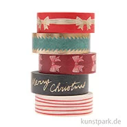 Artikelbild des Artikels “Washi Tape Set - Christmas Bows, Classic, 5 Stück, je 10 m “