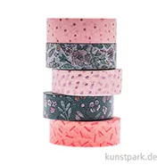 Artikelbild des Artikels “Washi Tape Set - Hygge Flowers, 5 Stück, je 10 m “