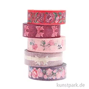 Artikelbild des Artikels “Washi Tape Set - La Vie en Rose, Pink, 5 Stück, je 10 m “