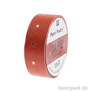 Artikelbild des Artikels “Washi Tape - Sterne, Rostrot Gold, 15 mm, 10 m Rolle “