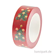 Artikelbild des Artikels “Washi Tape - Weihnachtsbäume, Rot, 15 mm, 10 m Rolle “
