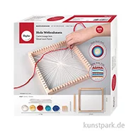 Artikelbild des Artikels “Webset mit Holz Webrahmen + Zubehör, 23 x 23 cm, Webbreite 18 cm “
