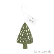Artikelbild des Artikels “Weihnachtsanhänger Tanne, Handgefilzt, Grün, 10,5 x 6 x 1,3 cm “