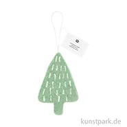 Artikelbild des Artikels “Weihnachtsanhänger Tanne, Handgefilzt, Mint, 10,5 x 6 x 1,3 cm “