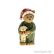 Artikelbild des Artikels “Weihnachtsbär im Schlafanzug, Keramik, Grün, 6 x 5,7 x 12,6 cm “