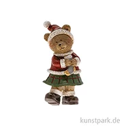 Artikelbild des Artikels “Weihnachtsbär mit Strumpf, Keramik, Grün-Rot, 6,5 x 5,5 x 14 cm “