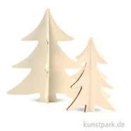 Artikelbild des Artikels “Weihnachtsbaum aus Holz, Höhe 13 + 18 cm, 2 Stück “