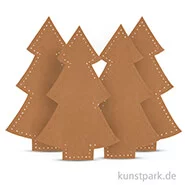 Artikelbild des Artikels “Weihnachtsbaum aus Lederpapier, 18 cm, 4 Stück “