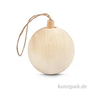 Artikelbild des Artikels “Weihnachtskugel aus hellem Holz mit Aufhänger “