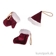 Artikelbild des Artikels “Winteraccessoires zum Hängen - Bordeaux, 6,5 x 8 cm, 3 Stück “
