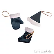 Artikelbild des Artikels “Winteraccessoires zum Hängen - Mitternachtsblau, 6,5 x 8 cm, 3 Stück “