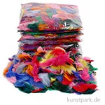 Artikelbild des Artikels “XXL Set - Flauschfedern zum Basteln, Bunt, 7-8 cm, 500 g “