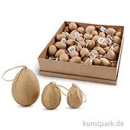 Artikelbild des Artikels “XXL Set - Pappmaché-Ostereier-Aufhänger, 3-6 cm, 140 Stück “