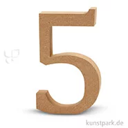Artikelbild des Artikels “Zahlen aus Holz, 13 cm 2 cm | 5“
