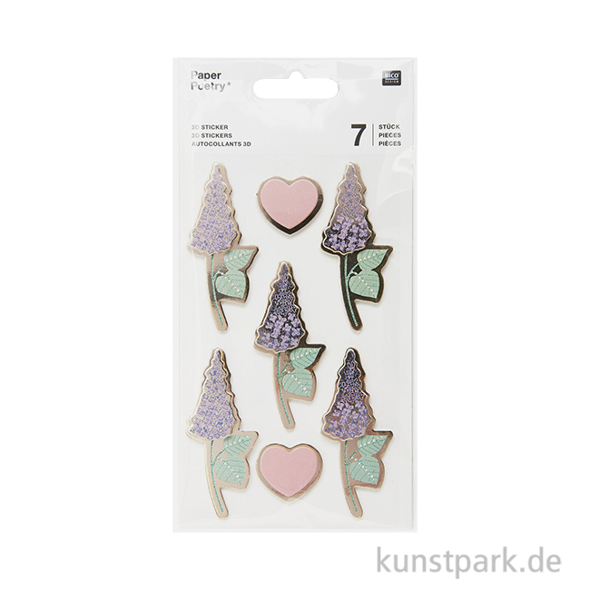 Artikelbild 1 des Artikels “3D Sticker - Flieder, Blumen, 7 Aufkleber “