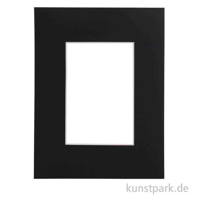 Artikelbild 1 des Artikels “Fertigpassepartout Schwarz, Stück außen 50 x 60 cm - innen 30 x 45 cm“