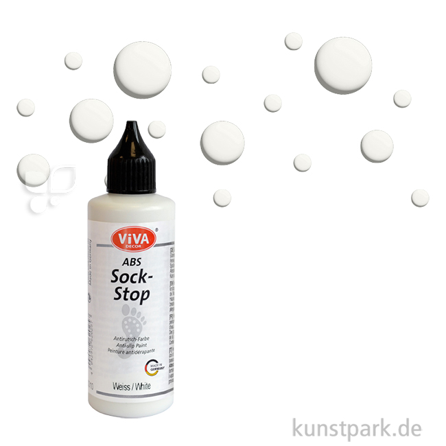 Artikelbild 1 des Artikels “Viva Decor ABS-Sockenfarbe Antirutsch 82 ml Einzelfarbe | Weiß“