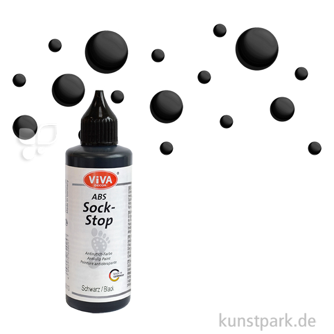 Artikelbild 1 des Artikels “Viva Decor ABS-Sockenfarbe Antirutsch 82 ml Einzelfarbe | Schwarz“