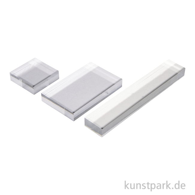 Artikelbild 1 des Artikels “Acrylblock Set für Stempel, 3 verschiedene Größen “