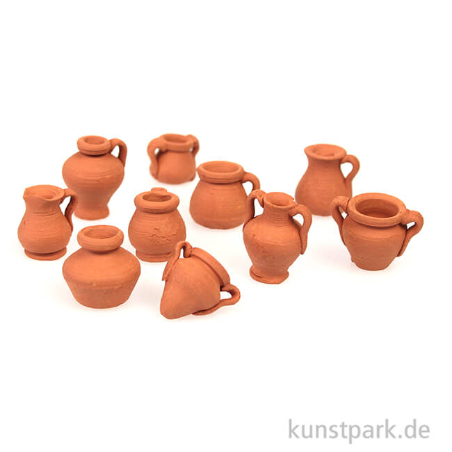 Artikelbild 1 des Artikels “Mini Amphoren aus Ton, Höhe 1,8 cm, 10 Stück “