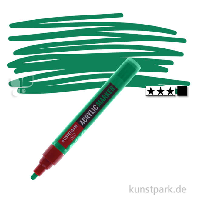 Artikelbild 1 des Artikels “Talens AMSTERDAM Acrylic Marker M - 4 mm Einzelstift | 619 Permanentgrün dunkel“