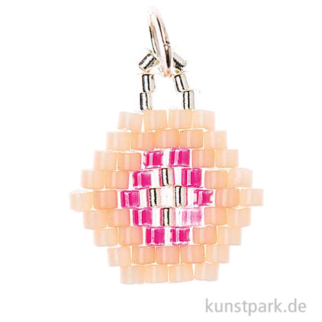 Artikelbild 1 des Artikels “Anhänger Brick-Stitch - Sechseck, Rosa “