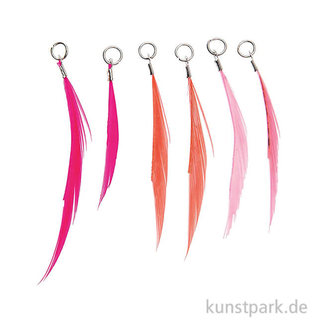 Artikelbild 1 des Artikels “Anhänger Federn - Neon Pink, 6er Set “